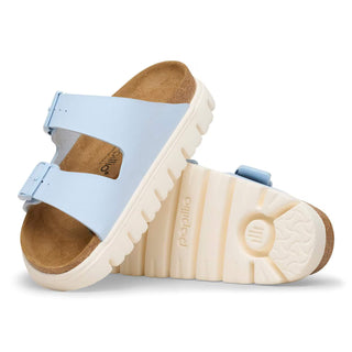 Birkenstock Narrow Arizona Chunky Birko-Flor in Baby Blue