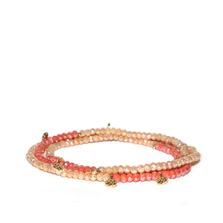 Mini Disc Stretch Wrap Bracelet or Necklace