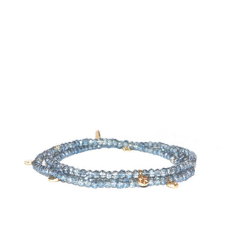 Mini Disc Stretch Wrap Bracelet or Necklace