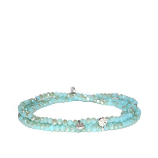 Mini Disc Stretch Wrap Bracelet or Necklace