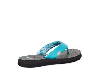 Sanuk Women's Blue Palm Yoga Mat Sandal