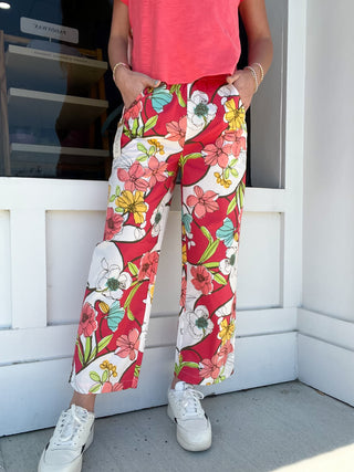 Escape Coastal Cotton Floral Resort Pant