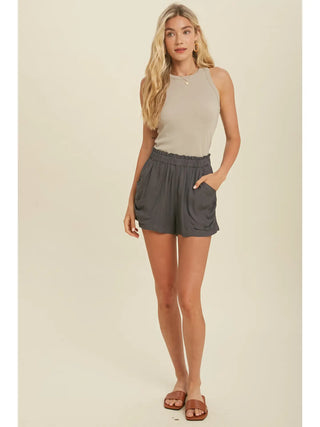 Crew Neck Ribbed Knit Tank Top