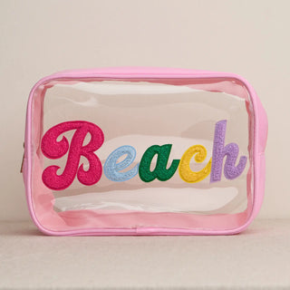 "Beach" Clear Travel Pouch