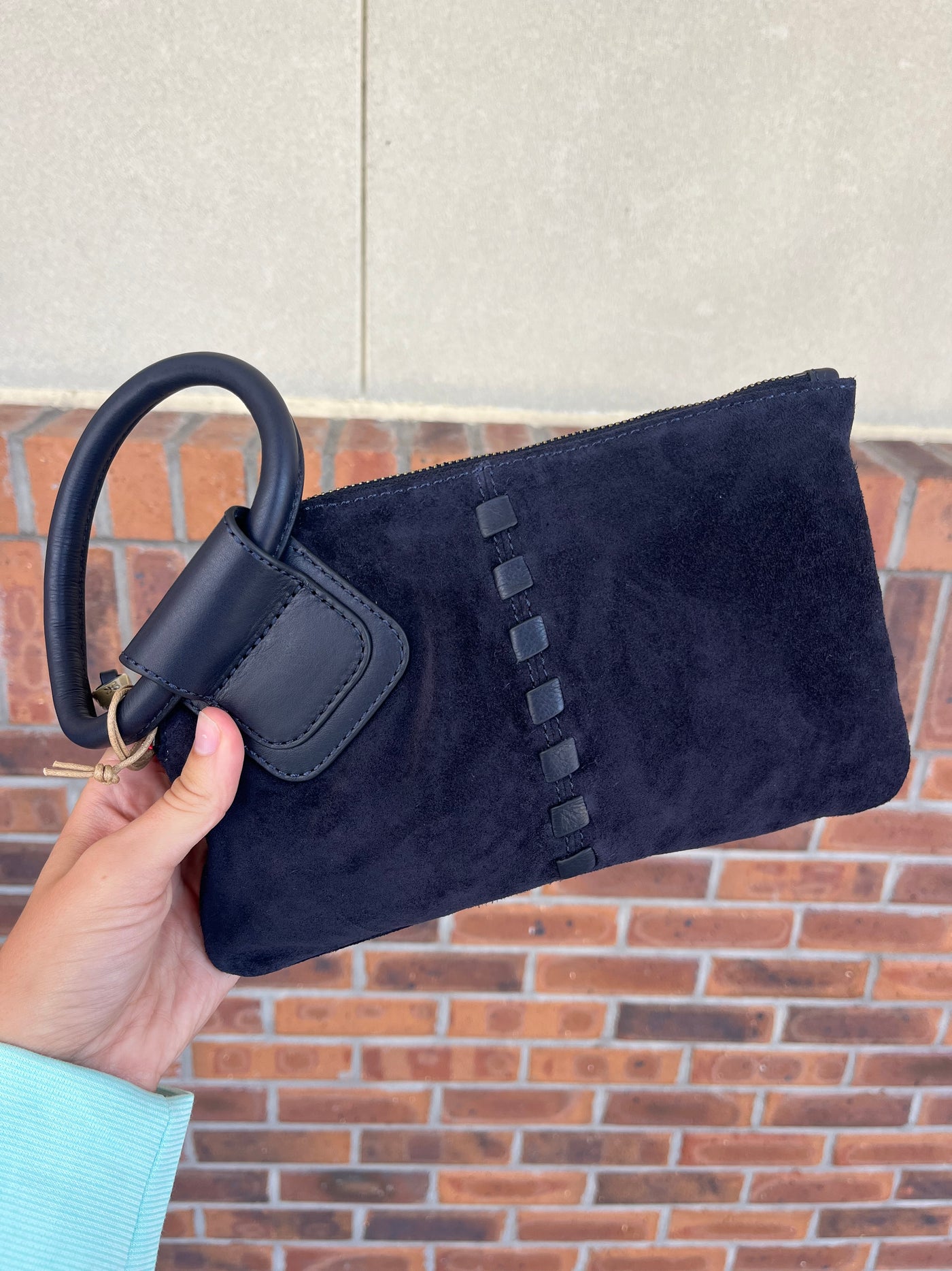 Hobo Sable Clutch -Navy Suede