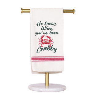 He Knows When You've Been Crabby Hand Towel
