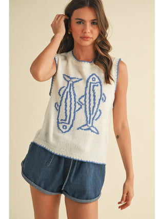 Fish Sweater Vest