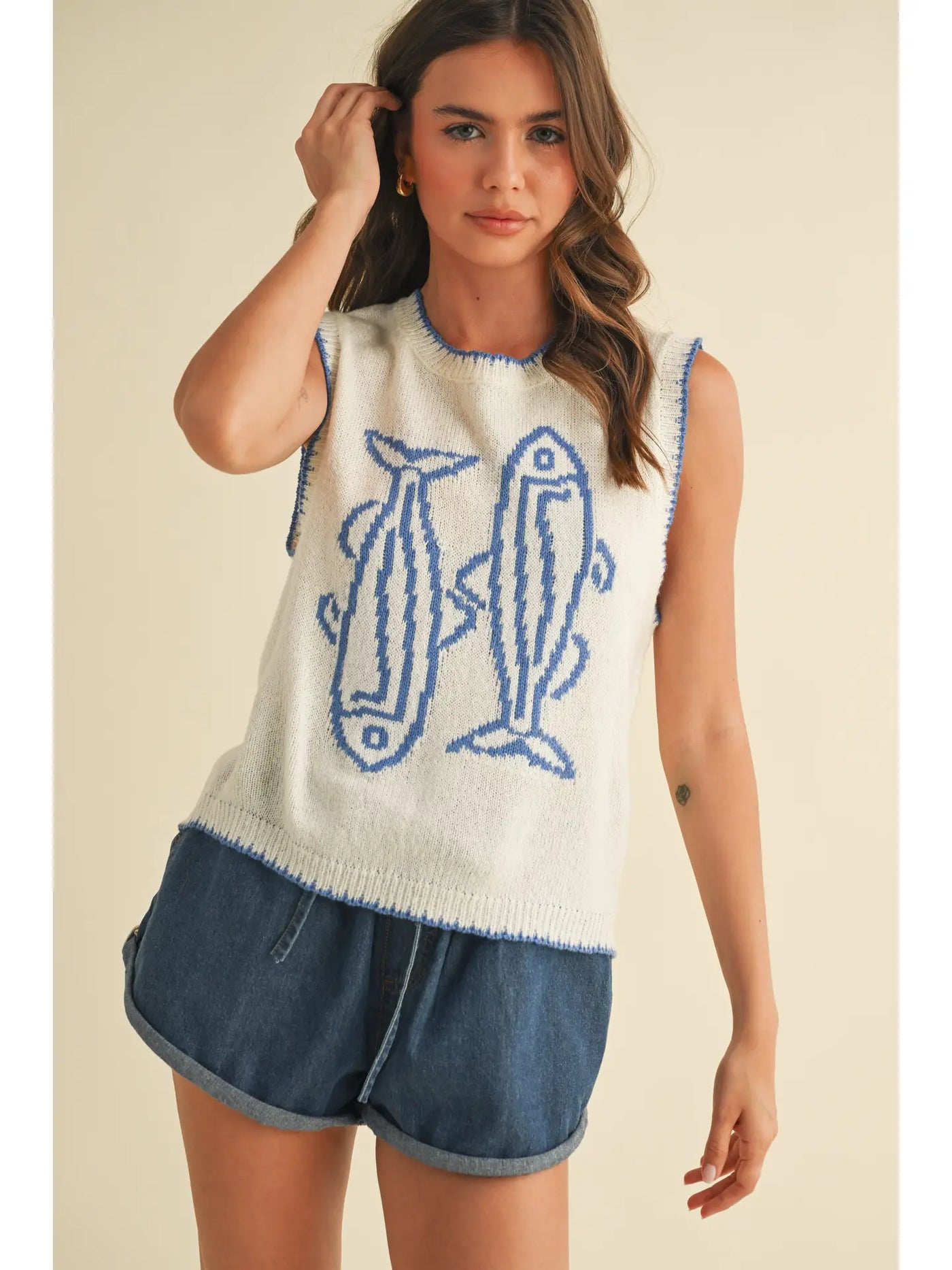 Fish Sweater Vest
