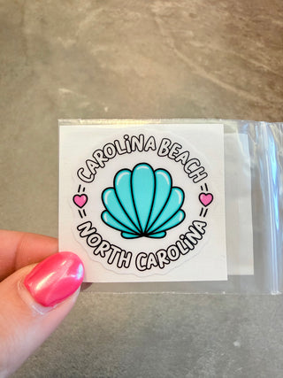 Blue Shell Carolina Beach Cell Phone Sticker