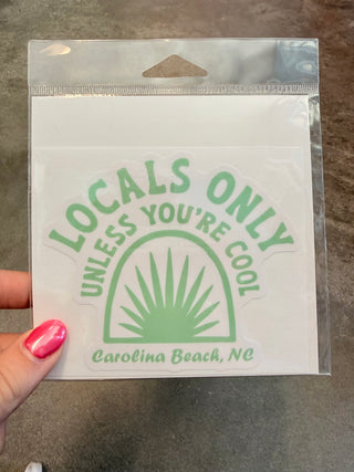 Locals Only Carolina Beach Large Sticker