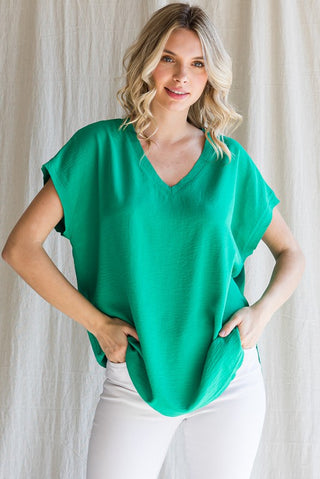 Best Selling Cap Sleeve Raw Edge Top