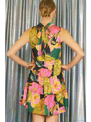 Free Fall Floral Ruffle Dress
