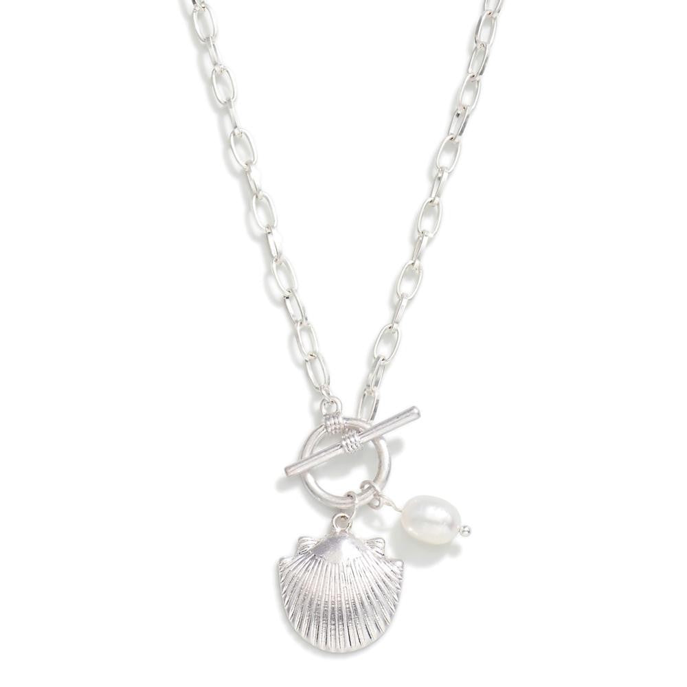 Pearl and Shell Pendant Necklace