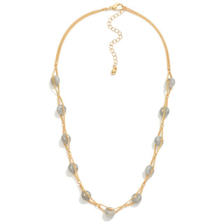 Chain Link & Stone Necklace