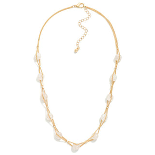 Chain Link & Stone Necklace