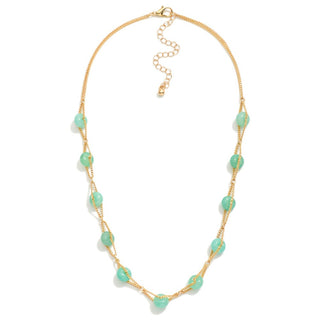 Chain Link & Stone Necklace