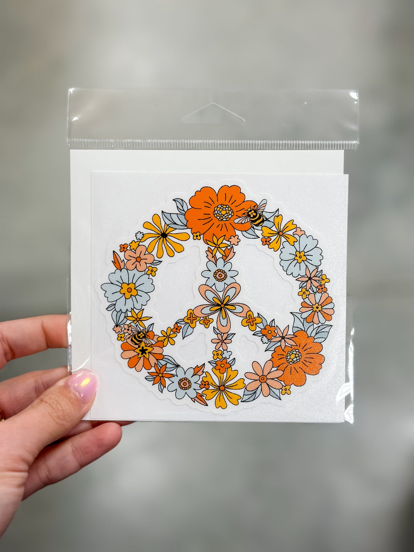 Flowers - Peace sign sticker