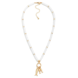 Fish Charm Beaded Necklace