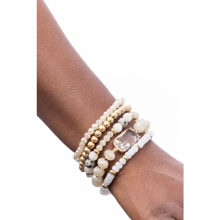 Crystal Beaded Bracelet Stacks