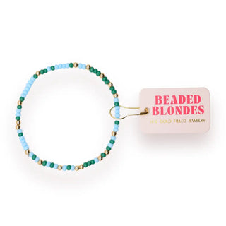 Beaded Blondes Green & Powder Blue Sprinkle Bracelet