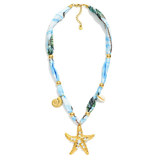 Starfish Scarf Necklace
