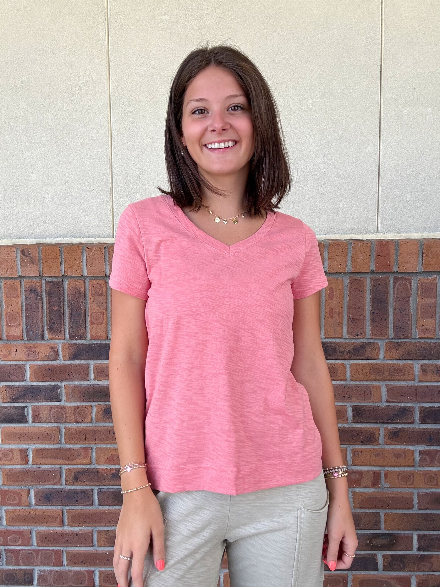 Escape by Habitat Cotton Slub V-Neck Tee