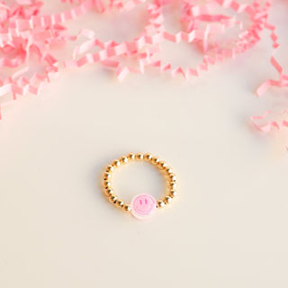 Beaded Blondes Smiley BB Bead Ring