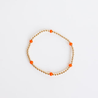 Beaded Blondes Orange Poppi Bracelet