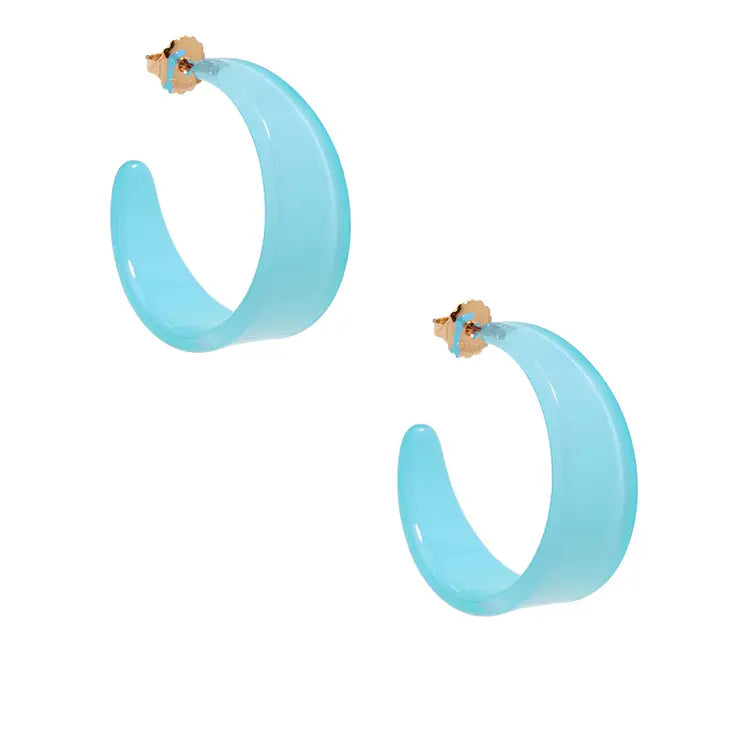 Zenzii Chunky Resin Hoop Earring