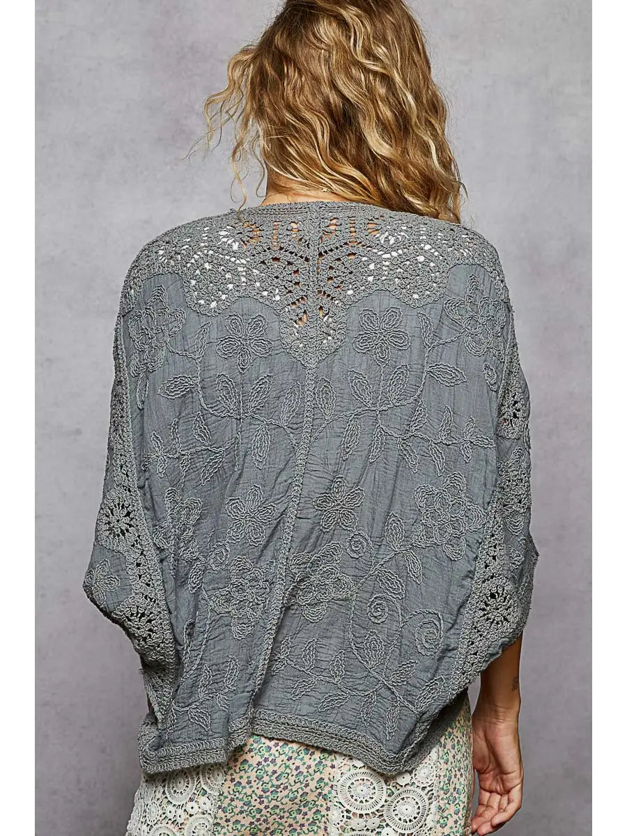 Pol One Size Crochet Cardigan