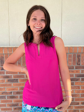 Aryeh Gina Split Neck Top