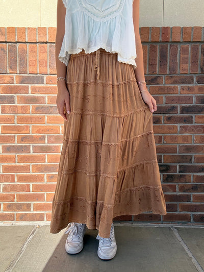 Tiered Floral Flow Skirt