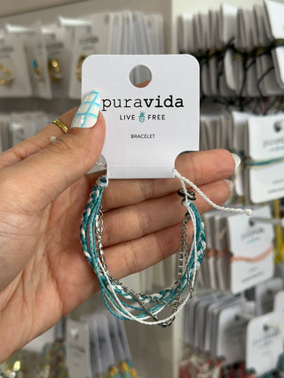 Pura Vida Siesta String and Chain Bracelet