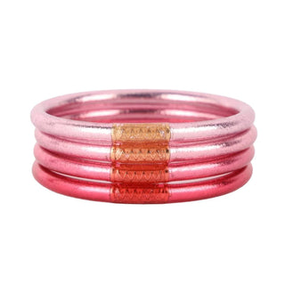 BuDha Girl Carousal Pink All Weather Bangles - Serenity Prayer