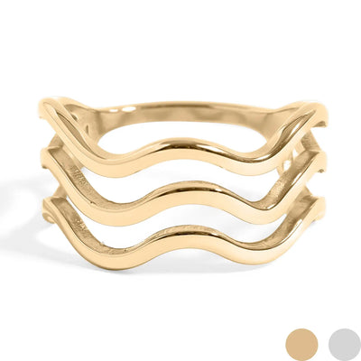 Triple Wave Geometric Ring