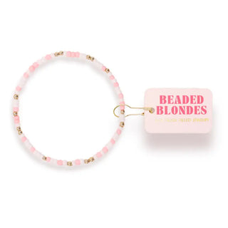 Beaded Blondes Light Pink and Luster White Sprinkle Bracelet