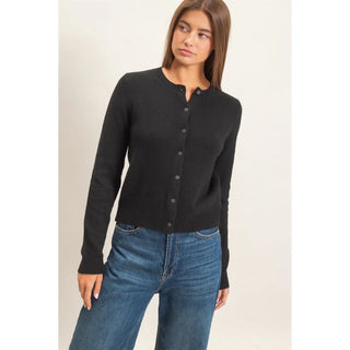 Crew Neck Cardigan