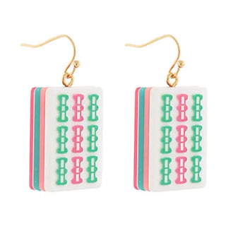 Mahjong Tile Earrings - Bam