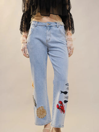 Sea Life Stretch Jeans
