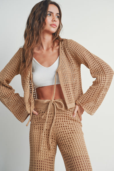 Hold On Tie Front Sweater