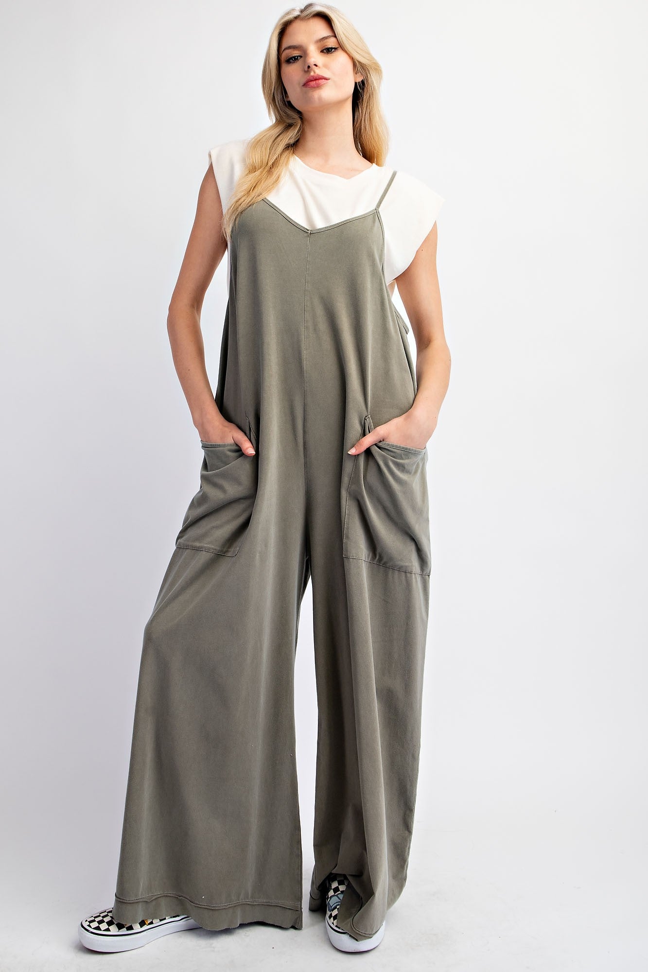 Maggie Sue Mineral Wash Jumpsuit by Easel