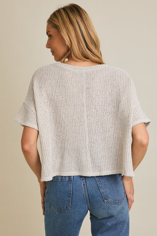 Short Sleeve Waffle Top