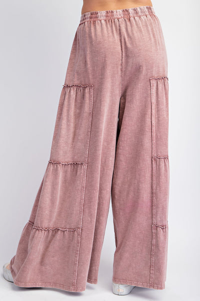 Mineral Wash Tiered Pants by Easel