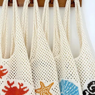 Ocean Theme Crochet Tote Bag