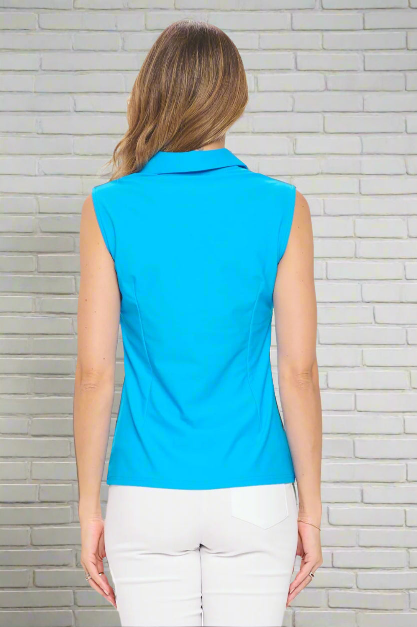 Aryeh Rosa Turquoise Polo Top