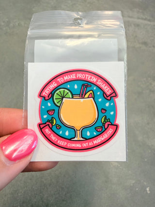 Protein Shakes Cell Phone Sticker