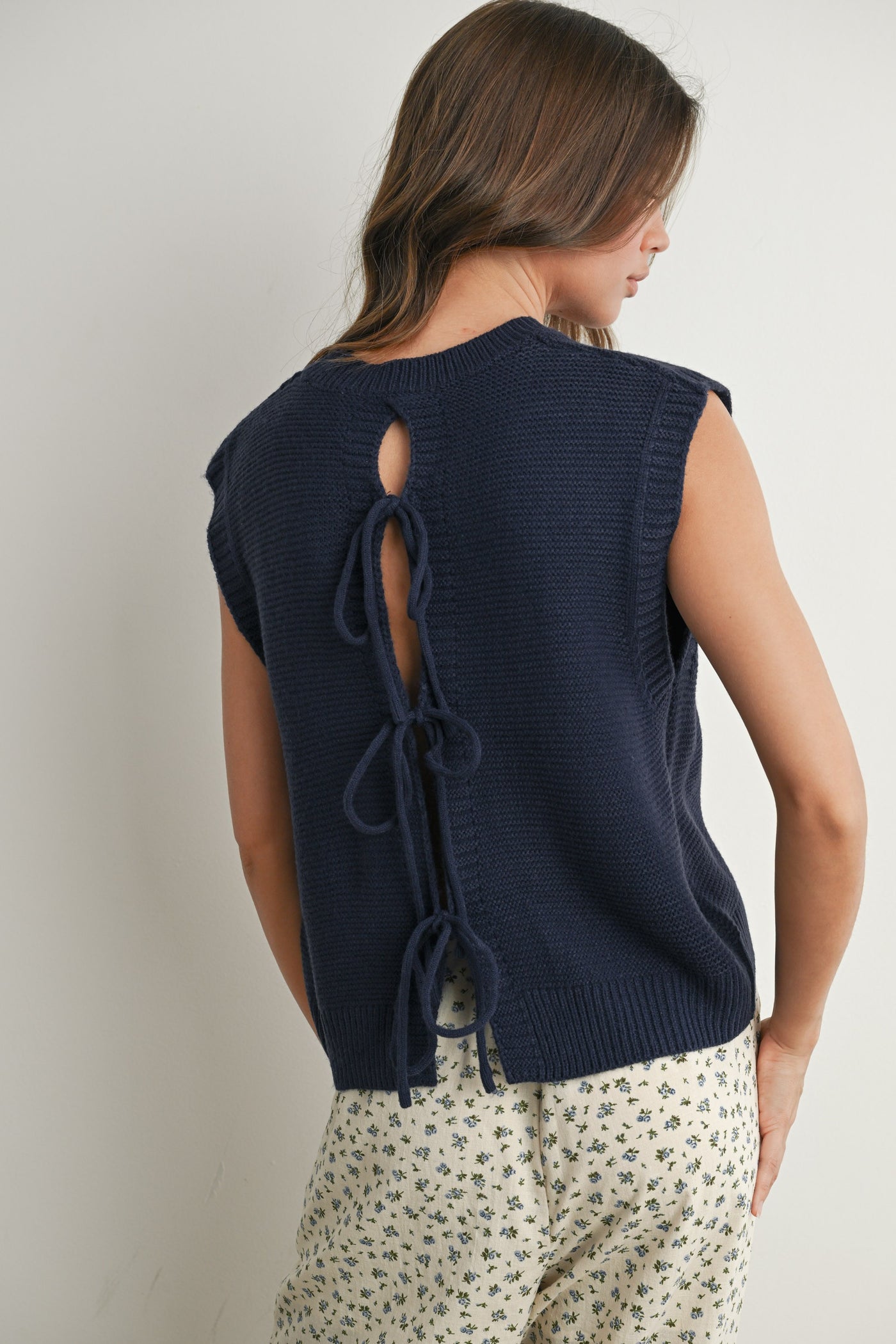 Tie Back Sweater Vest
