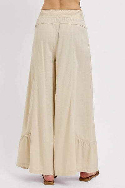 Risen Pull-On Linen Pants