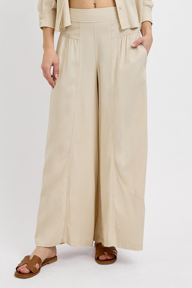 Risen Pull-On Linen Pants