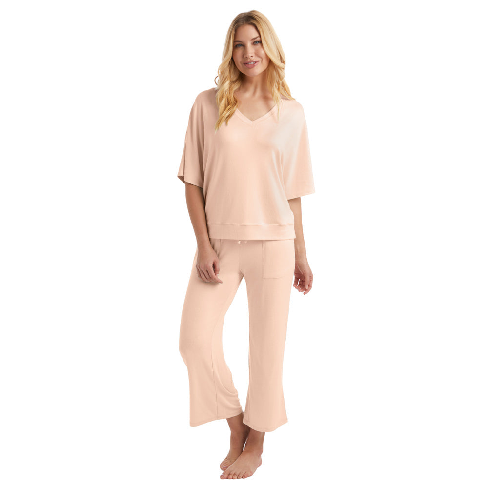 Softies Dream Relaxed V-neck with Capri Lounge Set